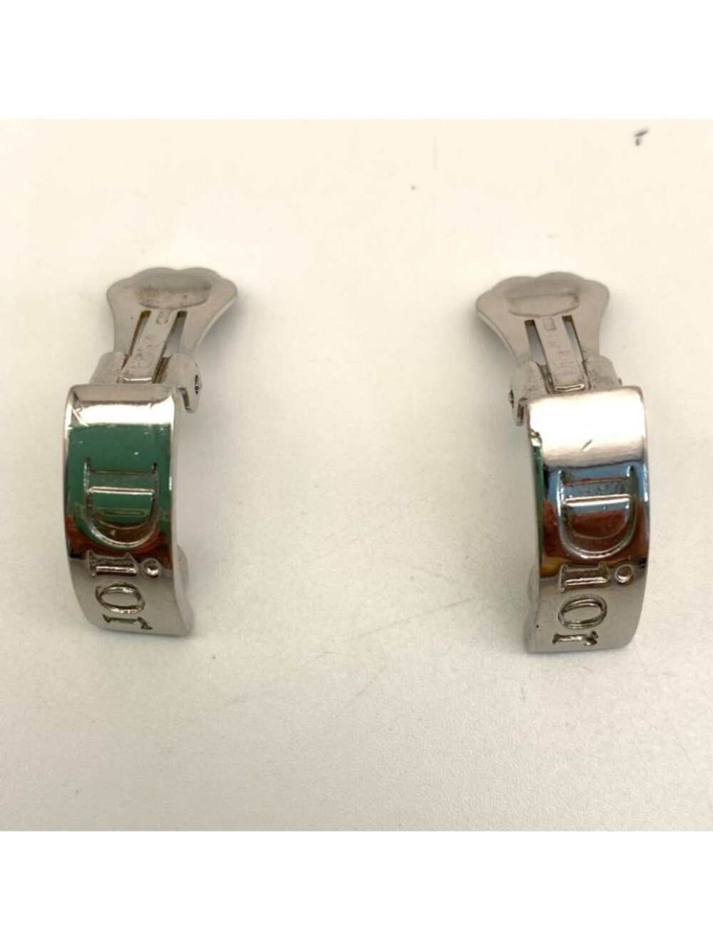 Dior Earrings Silver Logo Formal - Picture 6 of 10